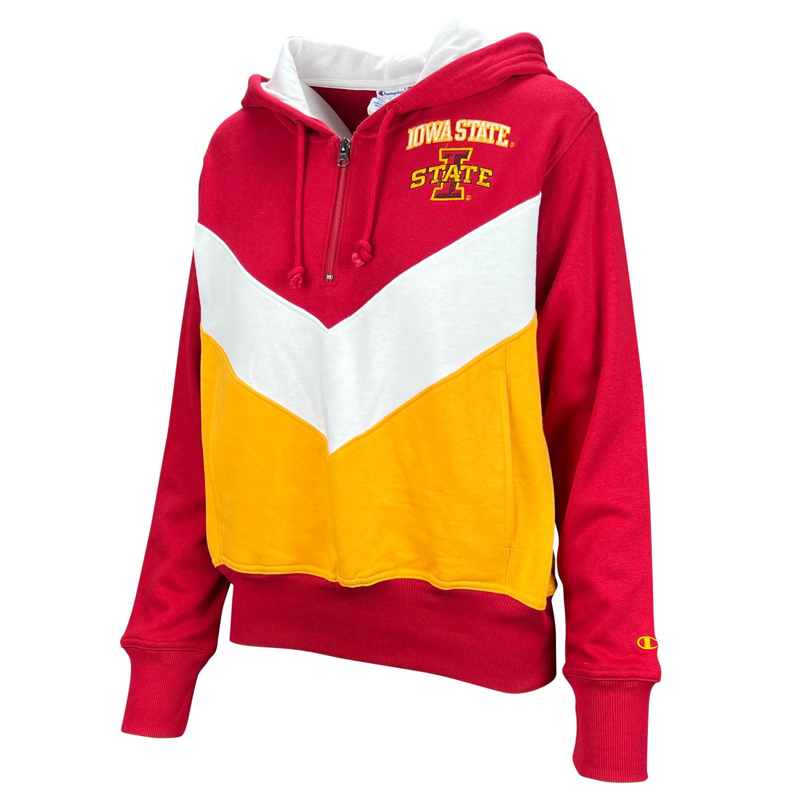 Red and hotsell gold champion hoodie